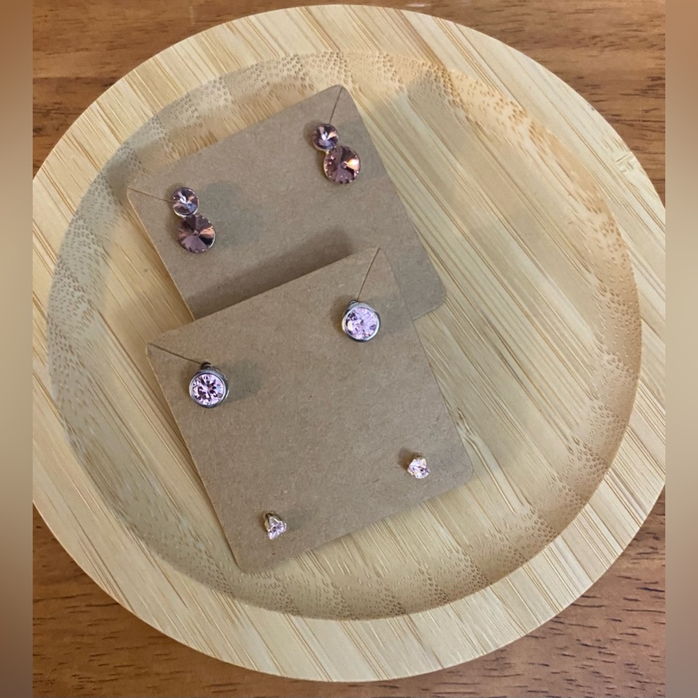 NEW pink crystal earrings